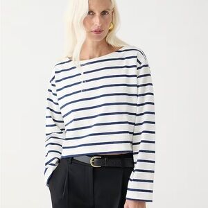 J Crew cropped boatneck t-shirt